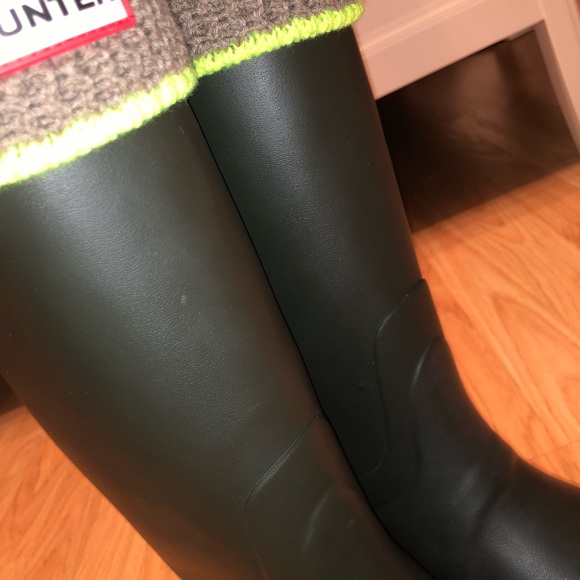 Dark Green Matte Hunter Boots - Picture 5 of 6